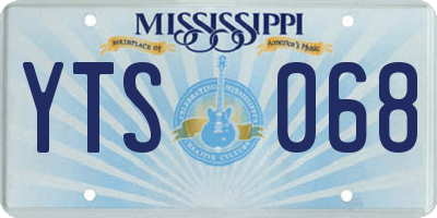 MS license plate YTS068