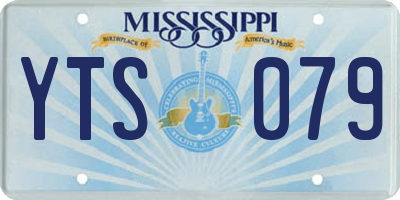 MS license plate YTS079