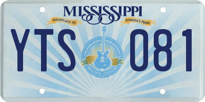MS license plate YTS081