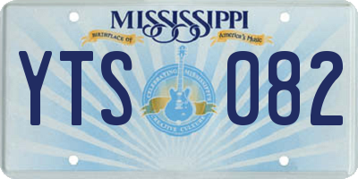 MS license plate YTS082