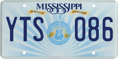 MS license plate YTS086