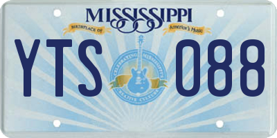 MS license plate YTS088