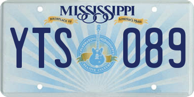 MS license plate YTS089