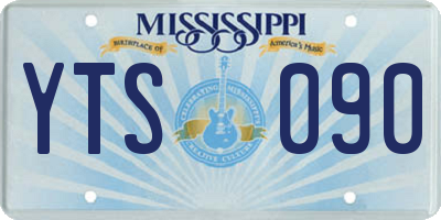 MS license plate YTS090