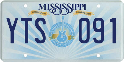 MS license plate YTS091