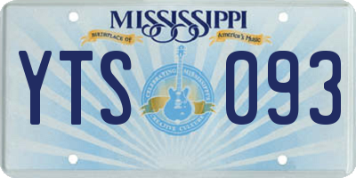 MS license plate YTS093
