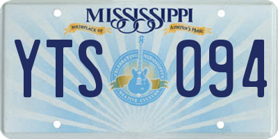 MS license plate YTS094
