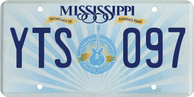 MS license plate YTS097