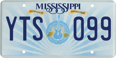 MS license plate YTS099