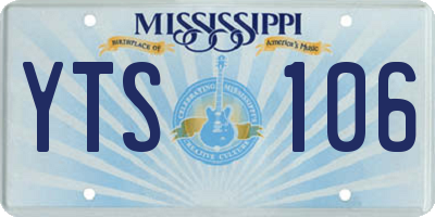 MS license plate YTS106