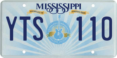 MS license plate YTS110