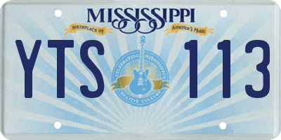 MS license plate YTS113