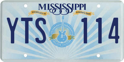 MS license plate YTS114