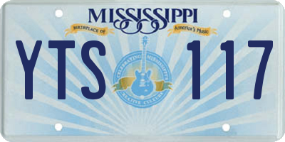 MS license plate YTS117