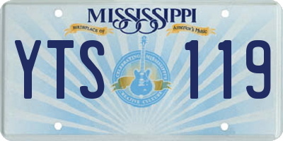 MS license plate YTS119