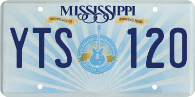 MS license plate YTS120