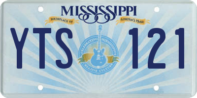 MS license plate YTS121