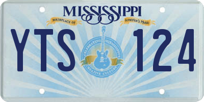 MS license plate YTS124