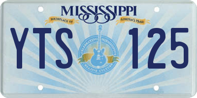 MS license plate YTS125
