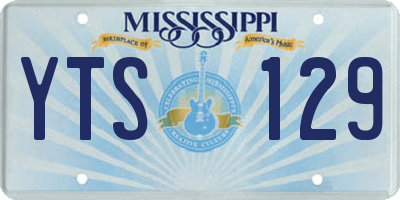 MS license plate YTS129