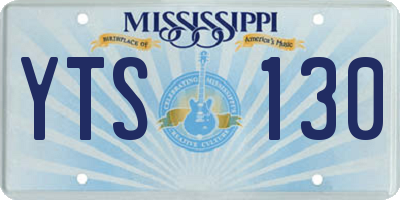 MS license plate YTS130