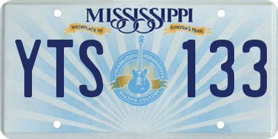 MS license plate YTS133