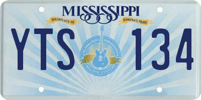 MS license plate YTS134
