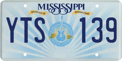 MS license plate YTS139