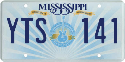 MS license plate YTS141