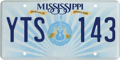 MS license plate YTS143