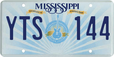MS license plate YTS144