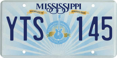MS license plate YTS145