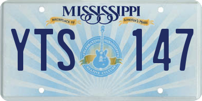 MS license plate YTS147