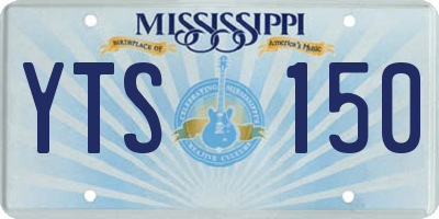 MS license plate YTS150