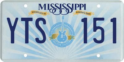 MS license plate YTS151