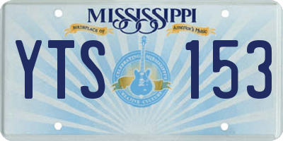 MS license plate YTS153