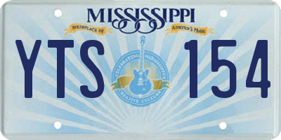 MS license plate YTS154