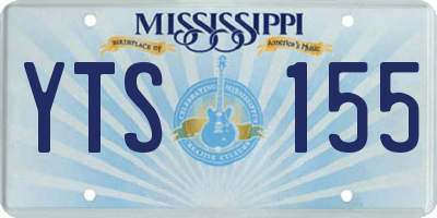 MS license plate YTS155