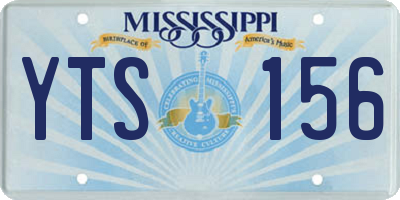 MS license plate YTS156