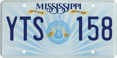 MS license plate YTS158