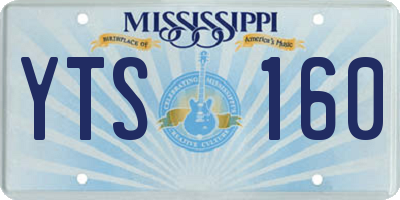 MS license plate YTS160