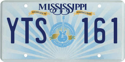MS license plate YTS161