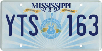 MS license plate YTS163