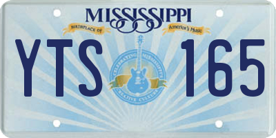 MS license plate YTS165