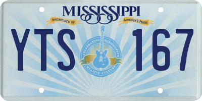 MS license plate YTS167