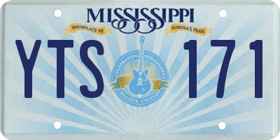 MS license plate YTS171