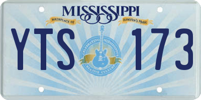 MS license plate YTS173
