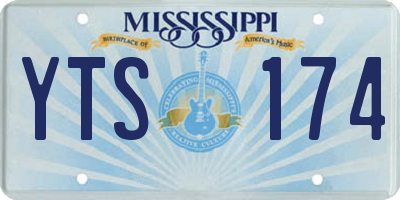 MS license plate YTS174