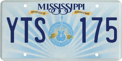 MS license plate YTS175