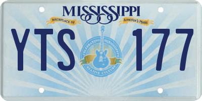 MS license plate YTS177